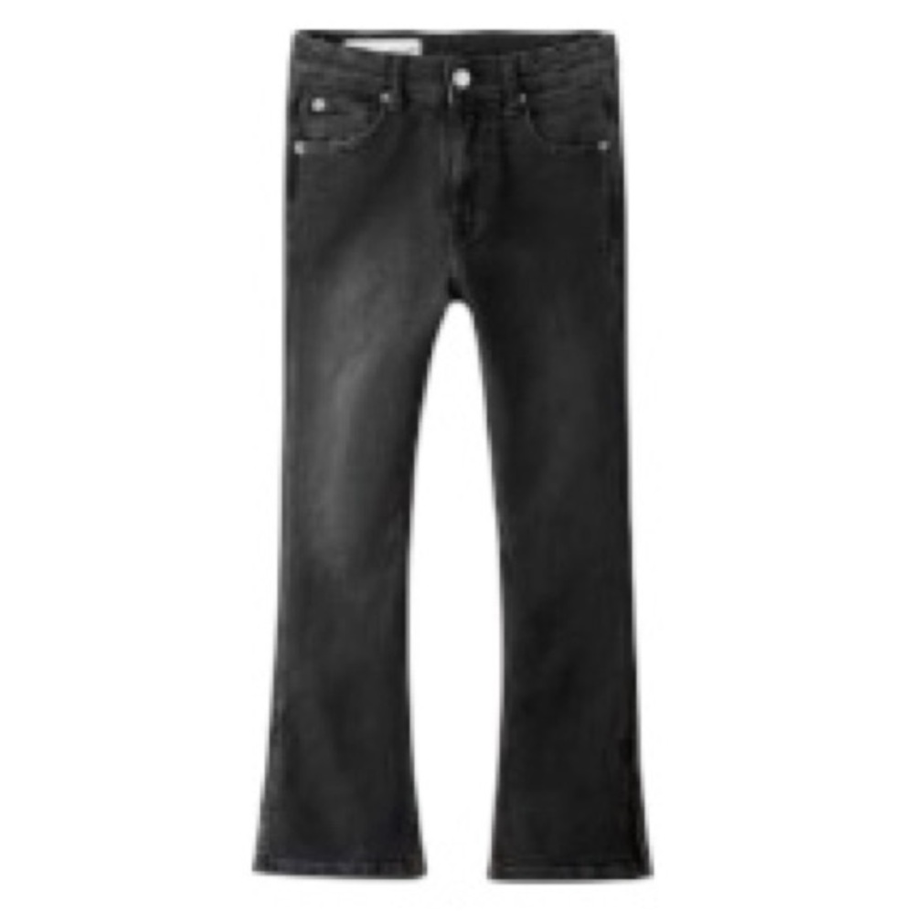 Zara Split Hem Flare Jeans